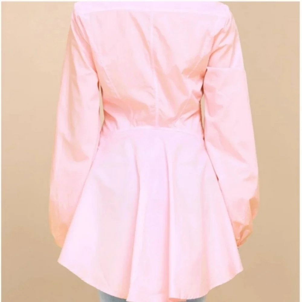 Free People All The Time Pink Long Sleeve Tunic Top Size XS - Picture 7 of 8